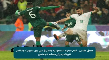 معلق مفاجئ.. قدم مباراة السعودية والعراق على بين سبورت والكأس الرياضية يثير دهشة الجماهير